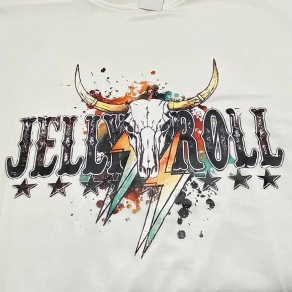 Jelly Roll Graphic T-Shirt Women's Large Short Sleeve Country Western Crewneck - Picture 8 of 8